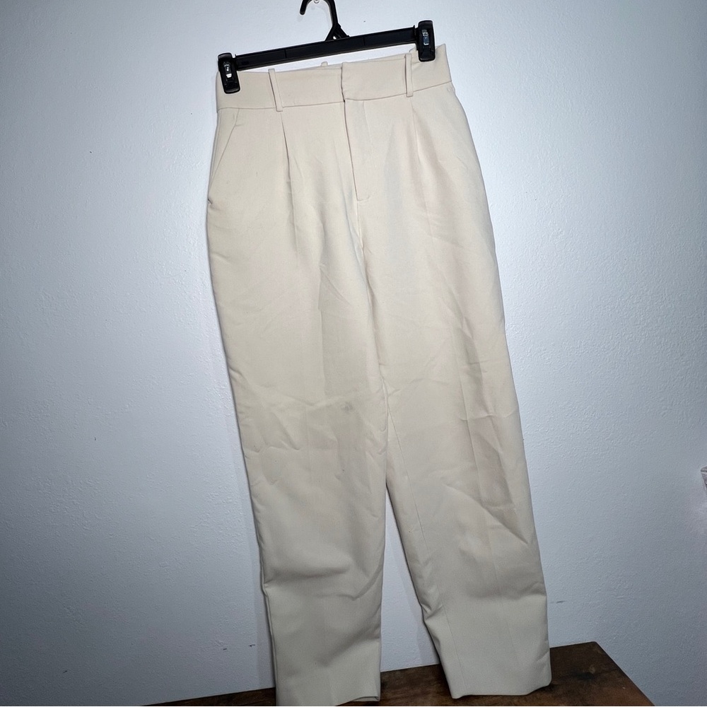 Zara Cream Tailored Pants
